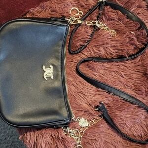 Juicy Couture Black Crossbody Bag with Gold Accents